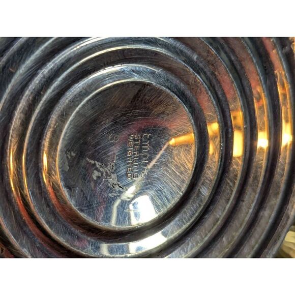 Empire vintage sterling silver weighted candlestick holder - Picture 3 of 9